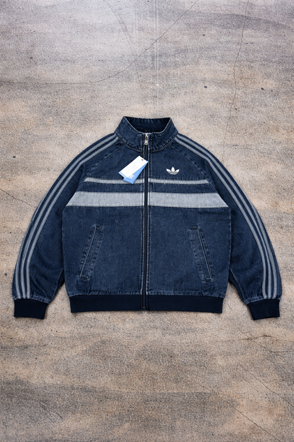 Campera Adidas Originals Blue - Adicolor Denim Firebird